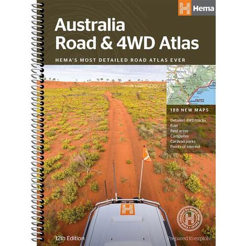 HEMA Australia Road & 4WD Atlas (Spiral bound)