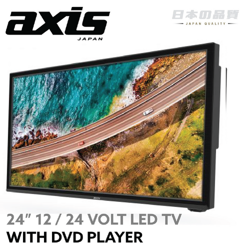 AXIS 24" 12 / 24 Volt HD TV for Caravan With DVD, PVR & Bluetooth