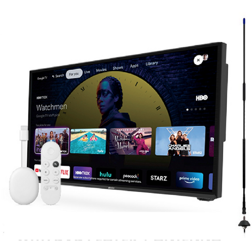 AXIS 24" 12 / 24 Volt HD Smart Google TV for Caravan With DVD, PVR & Bluetooth + Antenna