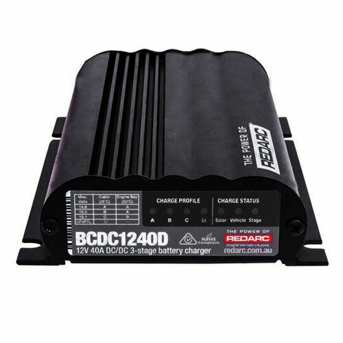 REDARC BCDC1240D DUAL INPUT 40A IN-VEHICLE DC BATTERY CHARGER