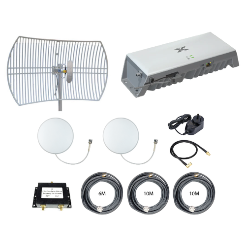 CEL-FI GO G41 3G/4G Tri-Carrier Stationary Signal Booster Multi Level Grid Building Pack - Blackhawk Antennas