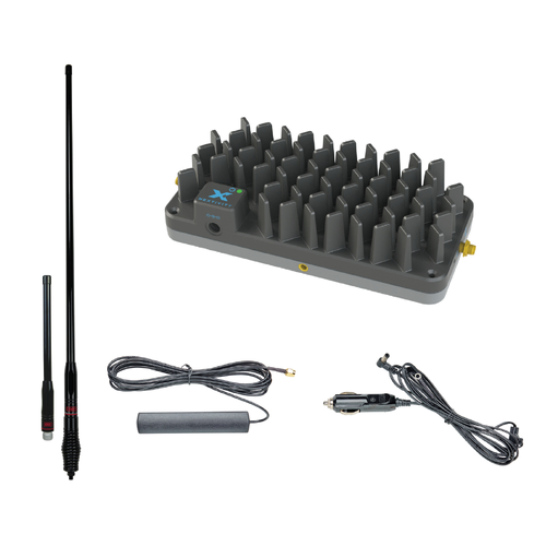 Cel-Fi GO Roam R41 3G/4G/5G Mobile Signal Repeater  GME AT4715BATP Twin Pack Antenna 4G Spring-Mount Bull Bar Antenna, 700 to 2200 MHz 508 + 1200 mm