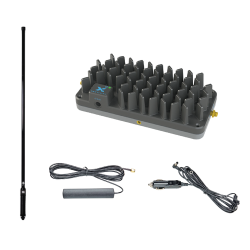 Cel-Fi GO Roam R41 3G/4G/5G Mobile Signal Repeater with  RFI CD8195 5G LTE 6.5dBi Collinear Antenna (698-3800 MHz) Black