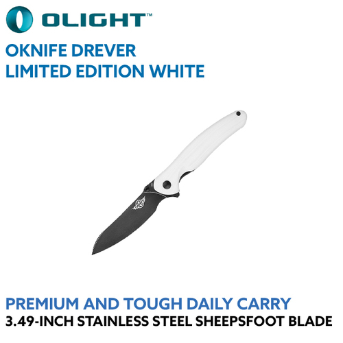 Oknife Folding Pocket Drever White - Limited Edition