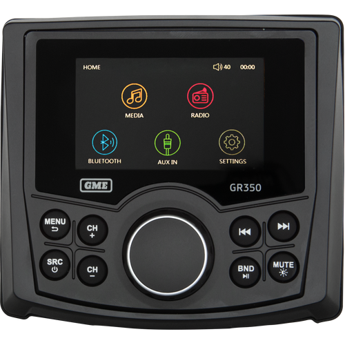GME GR350BTB Bluetooth AM/FM Marine Stereo - Black