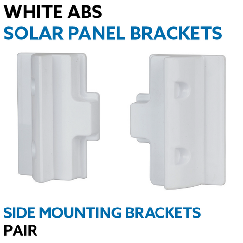 White ABS Solar Panel Side Mounting Brackets - Pair