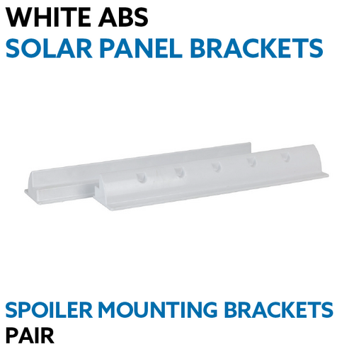 White ABS Solar Panel Spoiler Mounting Brackets - Pair