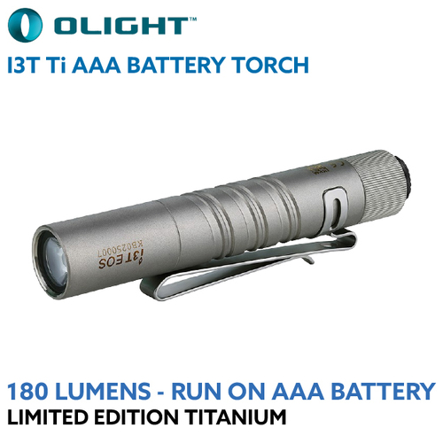 Olight i3T TI titanium EOS 180 lumen AAA LED torch