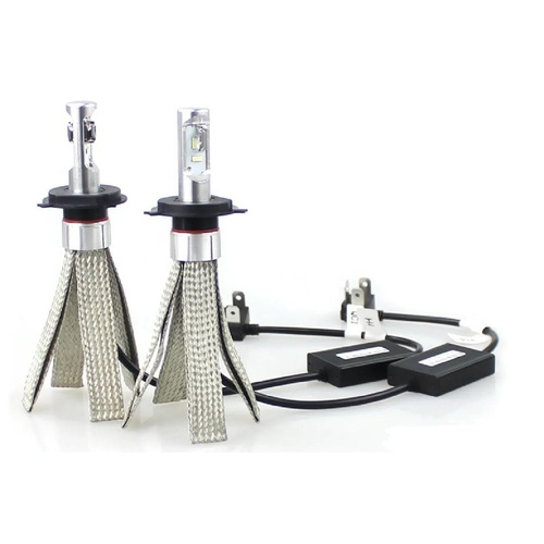 H4 Motorcycle Hi/Low Beam LED Headlight Bulb Globe Upgrade Kit 5700K w/ Canbus