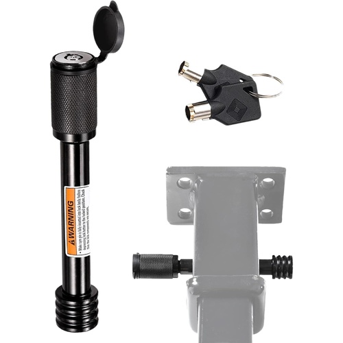 Heavy-Duty Carbon Steel Hitch Receiver & Trailer Pin Lock  Fits 2" & 2.5" Receivers