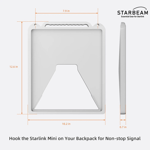 STARBEAM Starlink Mini Silicone Protective Cover with Hang Hooks  White