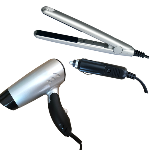COMBO DEAL 12 Volt Direct Hair Dryer & FREE Hair Straightener