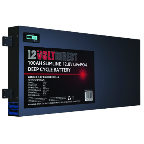 100Ah 12.8V Super Slimline Lithium LiFePO4 Deep Cycle Battery