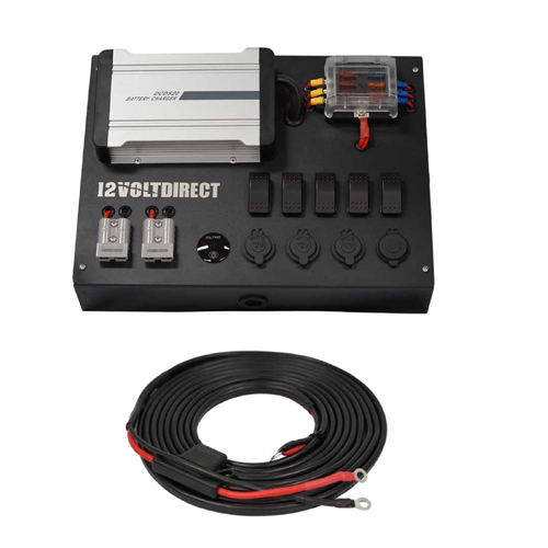 12 Volt Direct Plug & Play Canopy Power Control Box with 20Amp DC to DC Charger