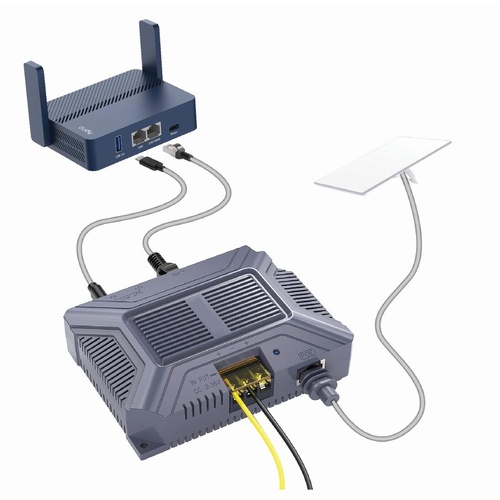 12 Volt Power Converter Kit for Starlink V3 Dish & Cudy TR3000 Modem  12V/24V Input, High-Power PoE, Dual USB