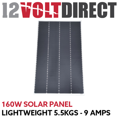 12 VOLT DIRECT 160W LIGHTWEIGHT SOLAR PANEL