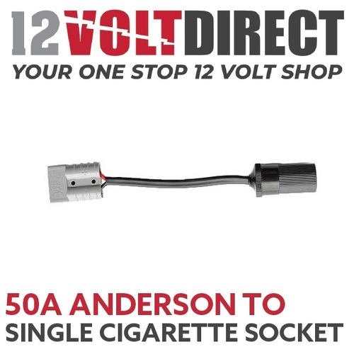 50A Anderson Style Plug to Cigarette Socket Adapter