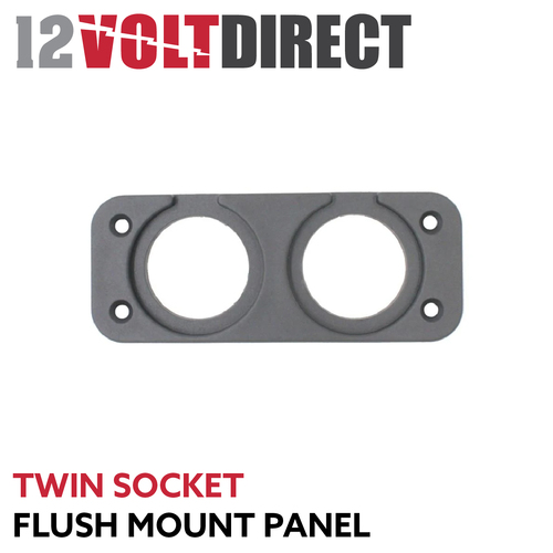 Socket Flush Mount Panel - Double