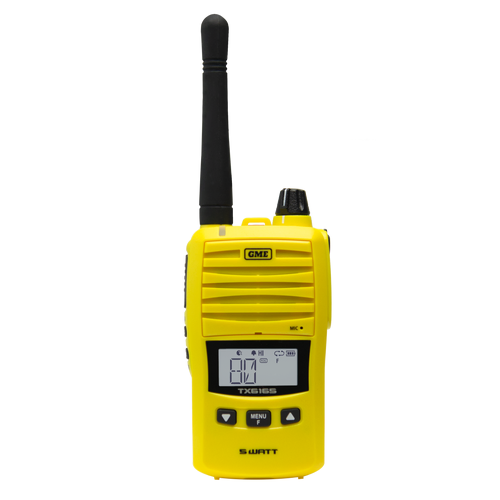 GME TX6165 5/1 Watt UHF CB Handheld Radio (Yellow)