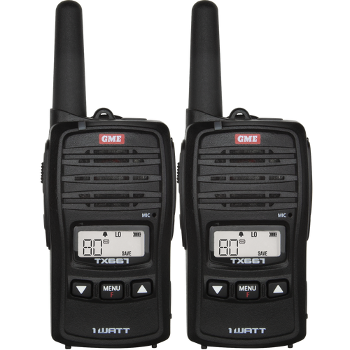 GME TX667TP 1 Watt UHF CB Handheld Radio - Twin Pack