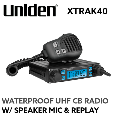 Uniden XTRAK40 UHF w/ Remote Speaker Mic and Replay